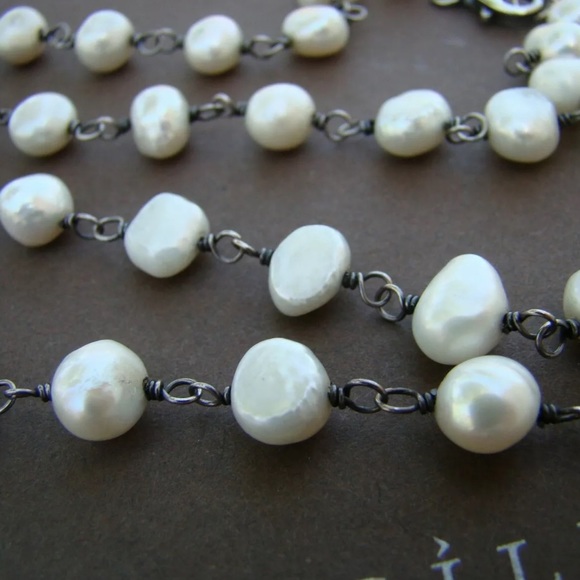 Silpada Pearl ‘Fresh Catch’ Flirty Sterling Necklace 32” - N1368 - Picture 13 of 16